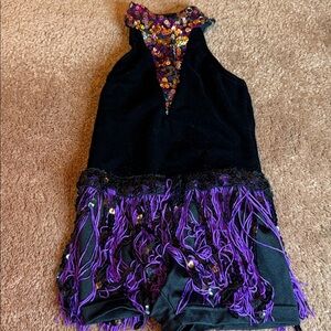Weissman Black and Purple Dance Costume
